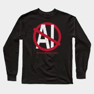 no to ai Long Sleeve T-Shirt